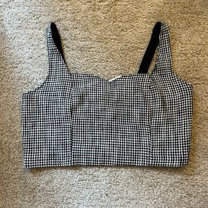 Abercrombie Tweed Plaid Crop Top - Large